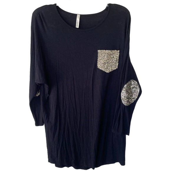 cezanne Tops - Cezanne Sequin details top pocket and elbows Medium